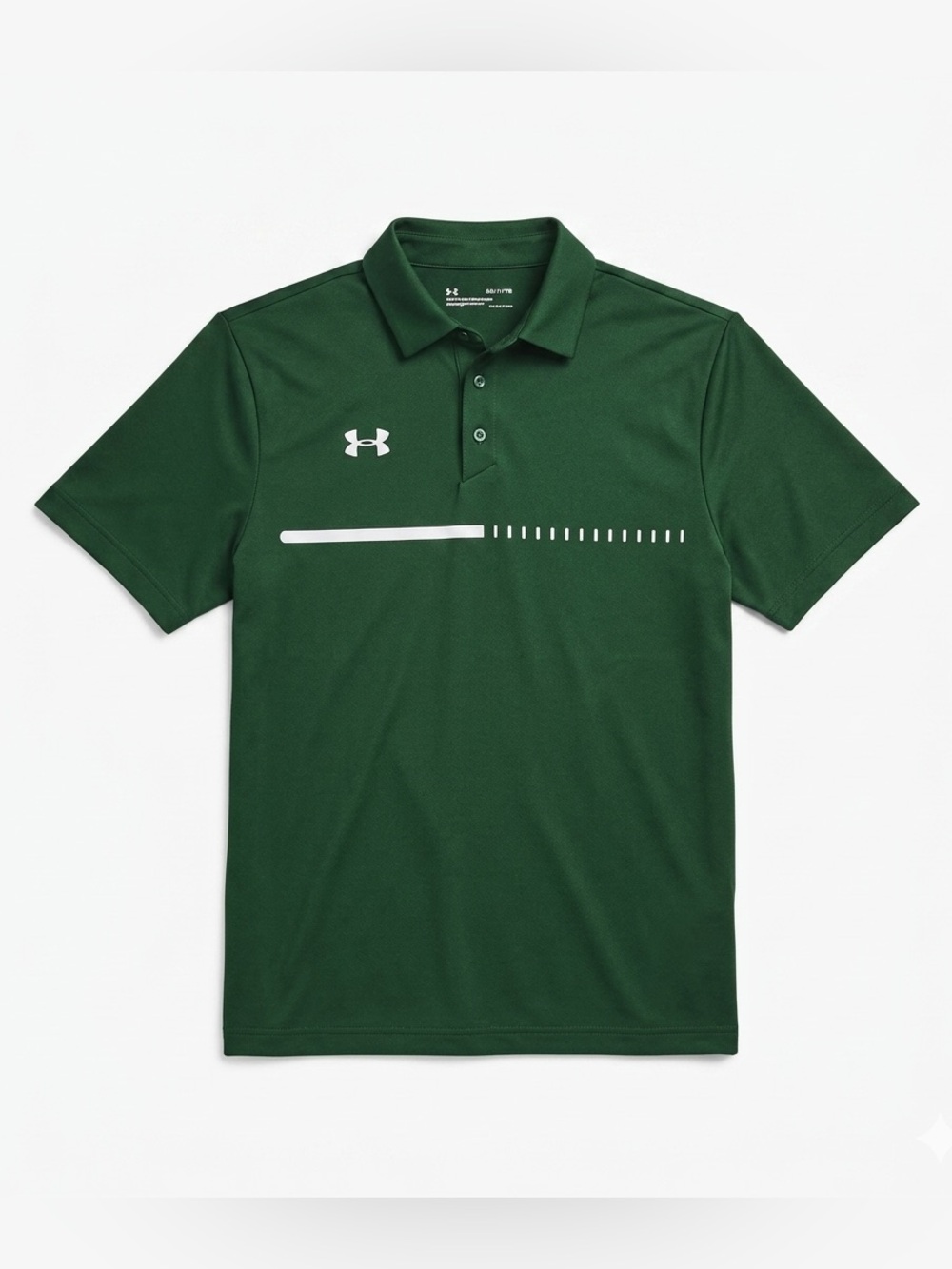 Under Armour Men’s Dark Green Polo with White Accent